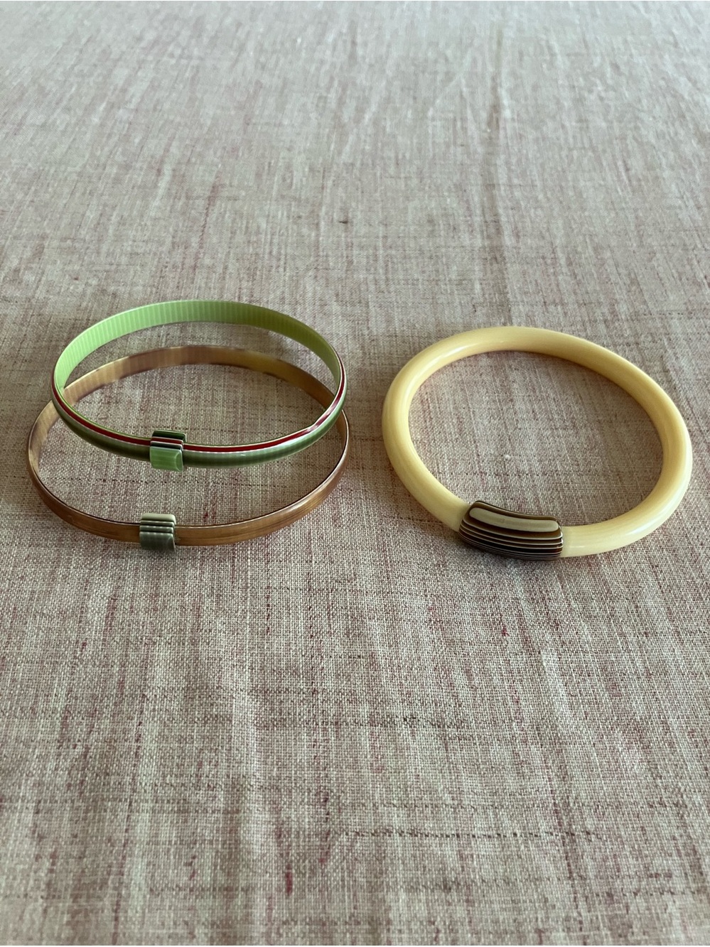 Lea Stein Acetate Bracelets, set of 3